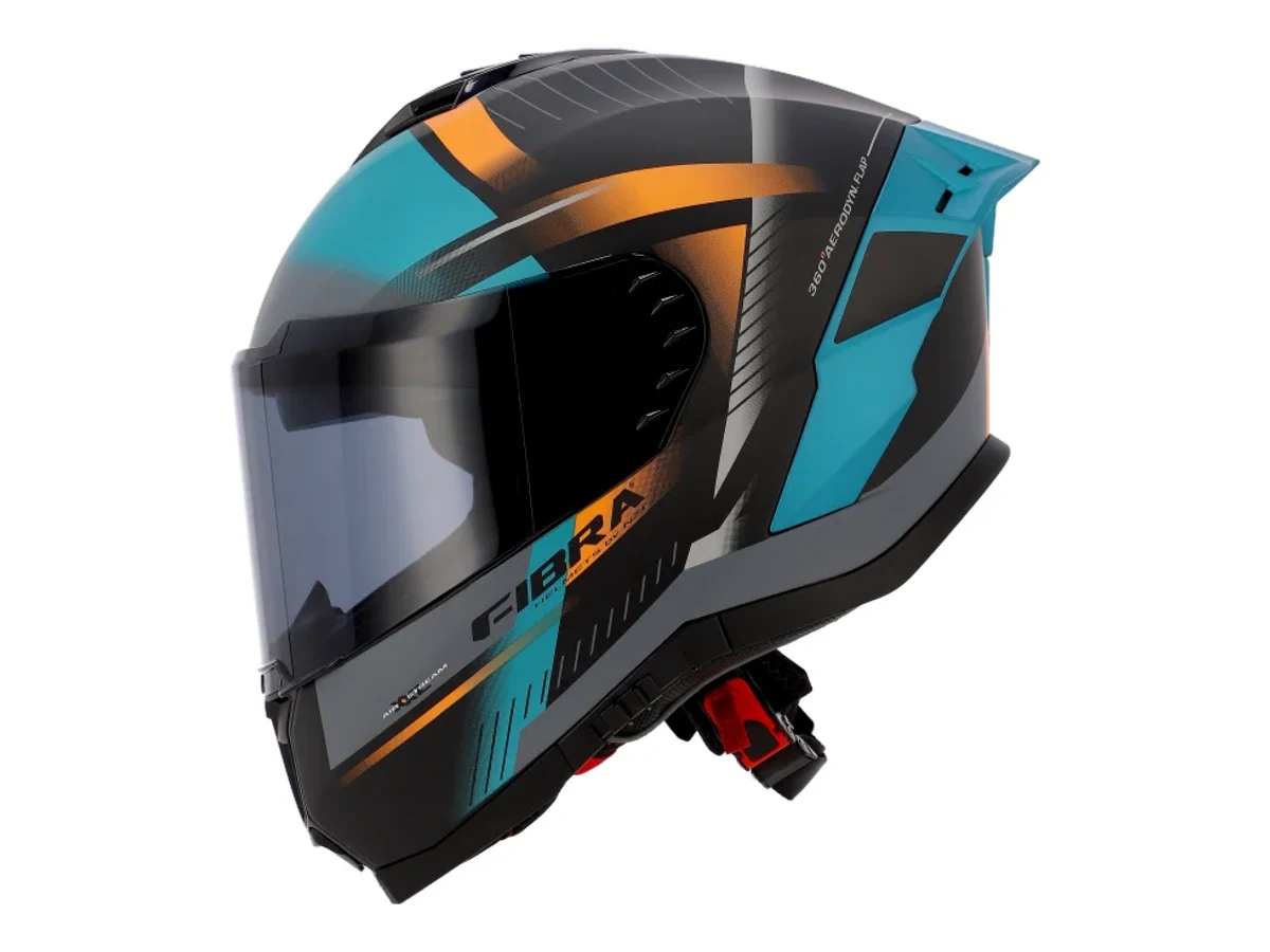 Vitesse Black & Orange Matt Tinted + Clear Visor